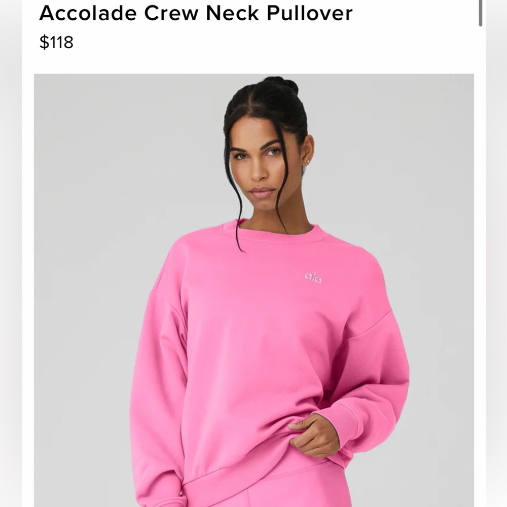 ALO Accoclade Paradise Pink Pullover